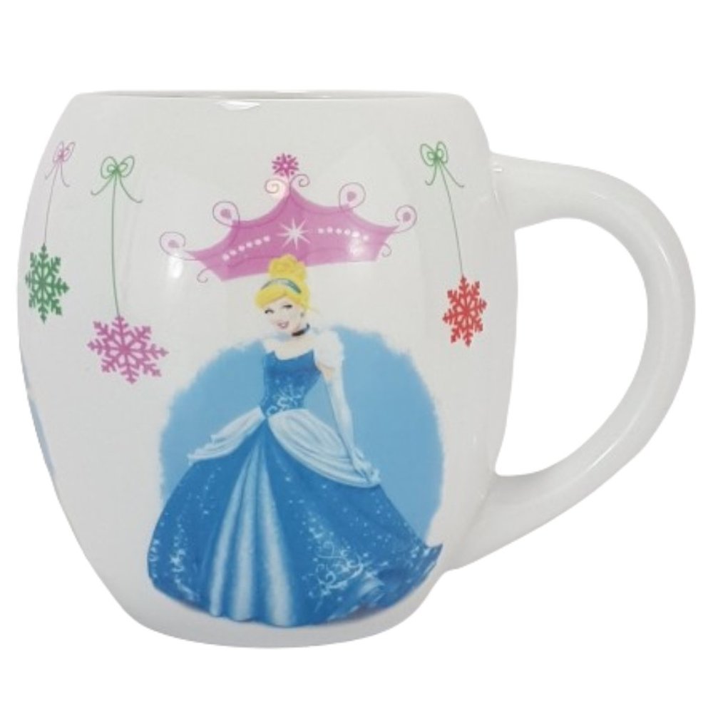 Vintage ENESCO DISNEY Princess Mug Teacup Cinderella Belle Tiana White Pink Blue